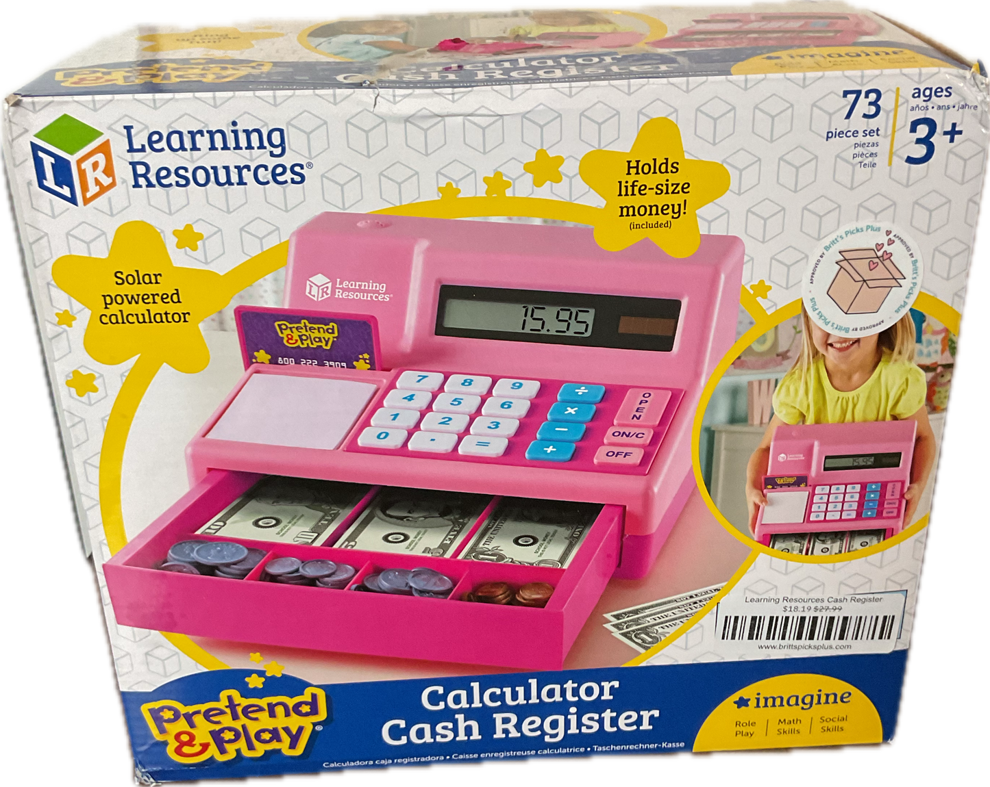 Pink Calculator Cash Register Toy